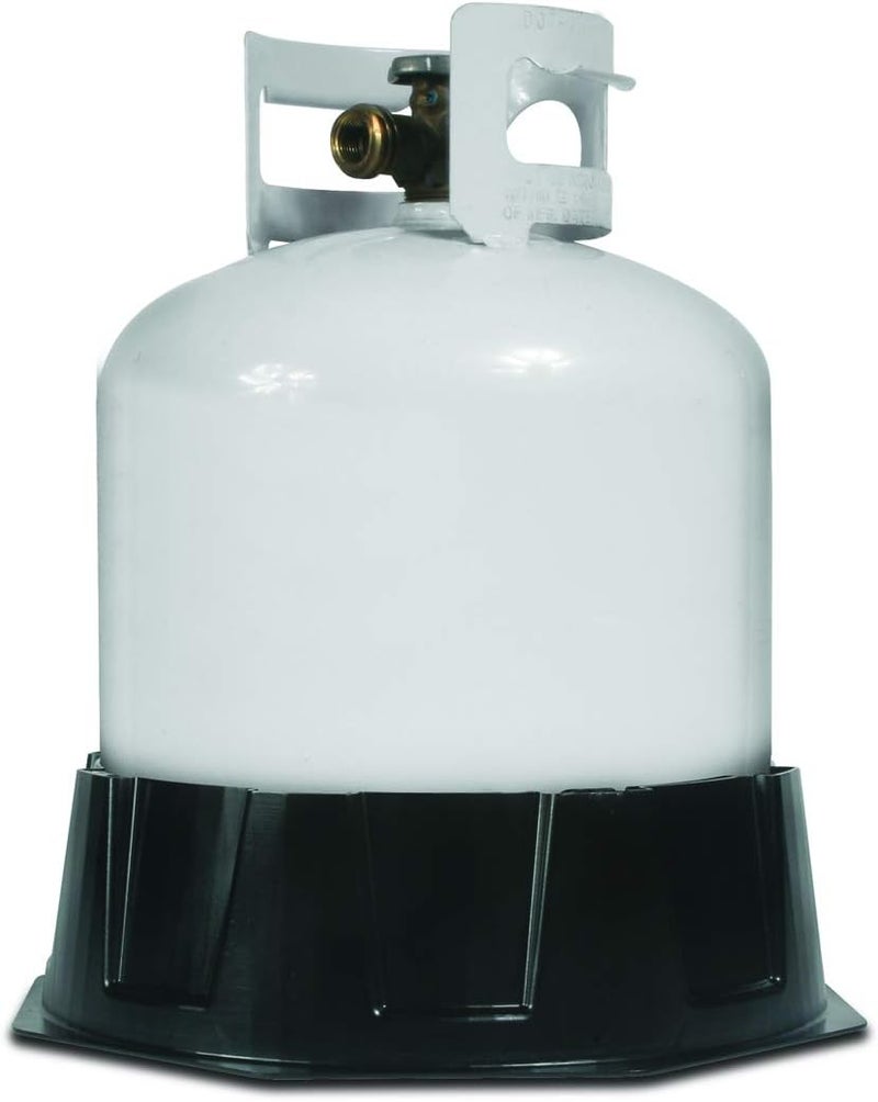 Camco Cylinder Stabilizing Base for 20 lbs and 30 lbs Propane Tank | Keeps Cylinder in Place During Storage or Travel | Black (57237) - Image 2